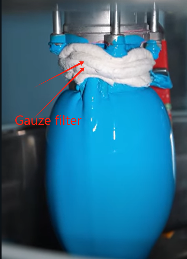 Softgel Die Roller Maintenance: How to Prevent Corrosion, Dents and Wear 10 Gauze filter, a type of filter not recommended for filtering softgel gelatin liquid